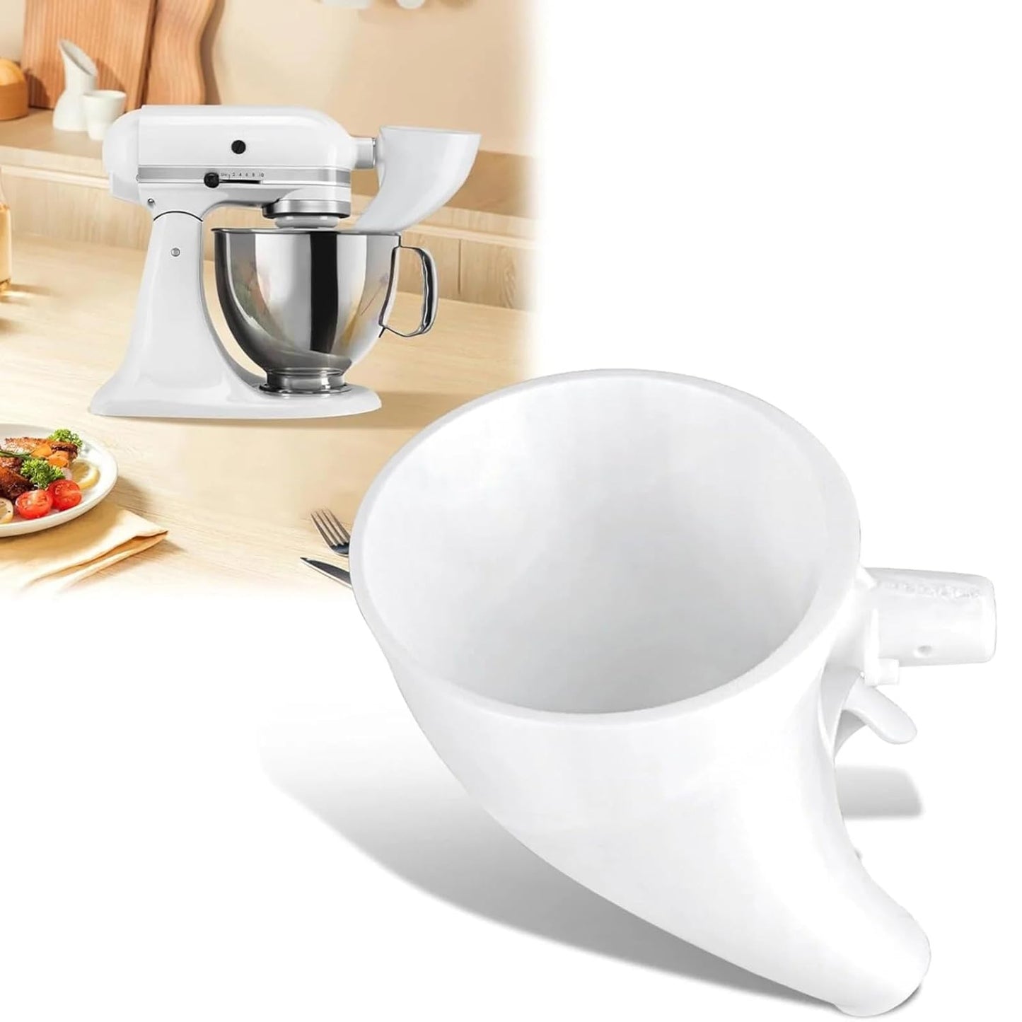 🔥LAST DAY 49% OFF - ✨Flour Funnel for Kitchen Aid Stand Mixer