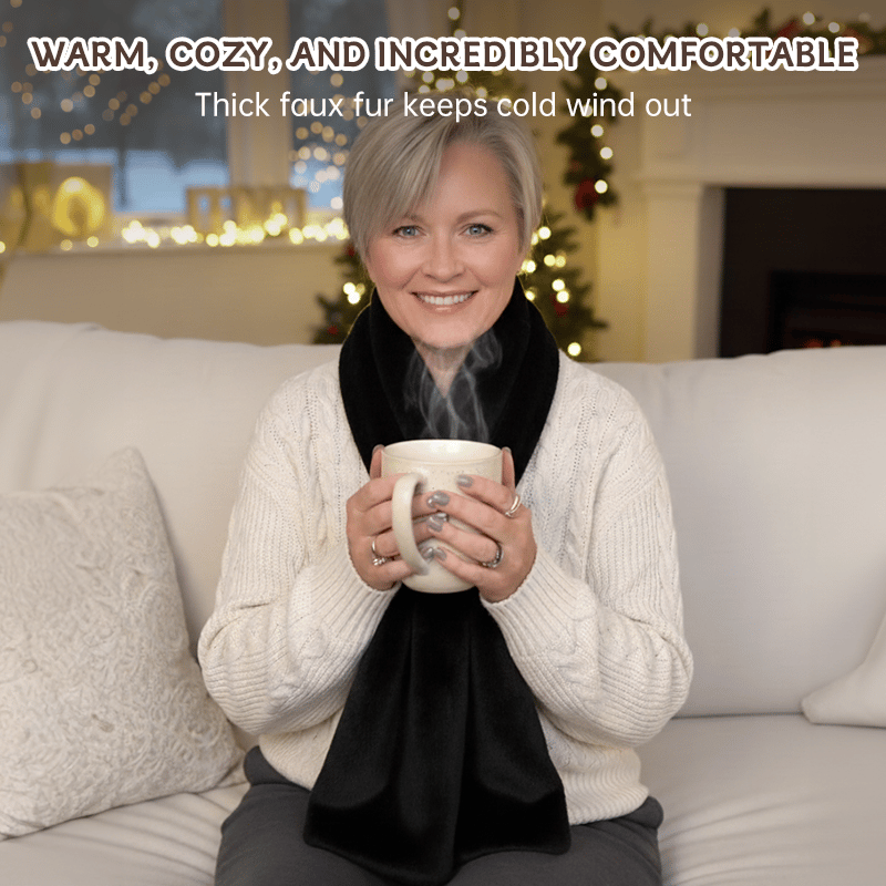 🔥Only $14.99!!!🎅Christmas Special Deals⚡50K+ SOLD!🧣Ultra-Soft Faux Fur Pull-Through Scarf with Secret Zipper Pocket