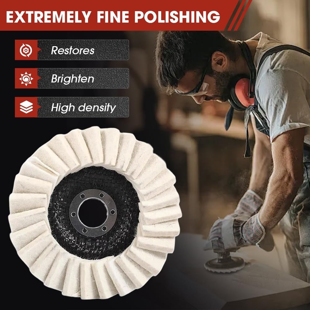 🔥Last Day 48% OFF- Premium Wool Felt Polishing Flap Disc for Angle Grinders
