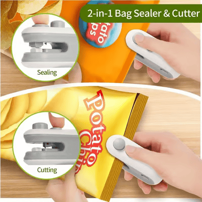 Only $5.99 Last Day Promotion!🎁-🔥Mini Bag Sealer with Cutter and Magnet