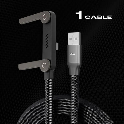 🔥LAST DAY BUY 2 GET 1 FREE⚡️240w super fast charging📱Invisible Holder Charger Cable with Stand