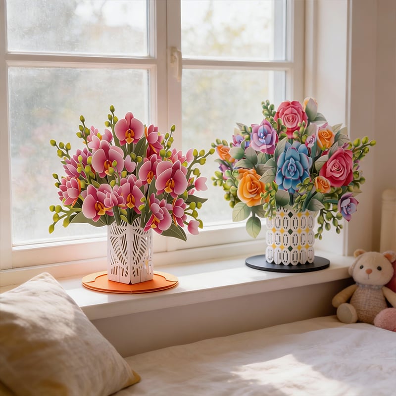 🏆50K+ SOLD! 🌼💌 Forever-Blooming 3D Flower Pop-Up Card– Personalized Love Message & Everlasting Bloom 🎁