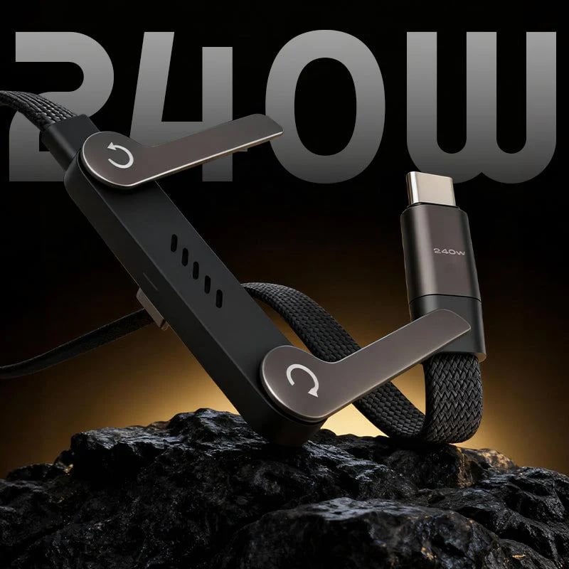 🔥LAST DAY BUY 2 GET 1 FREE⚡️240w super fast charging📱Invisible Holder Charger Cable with Stand