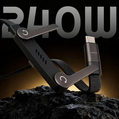 🔥LAST DAY BUY 2 GET 1 FREE⚡️240w super fast charging📱Invisible Holder Charger Cable with Stand