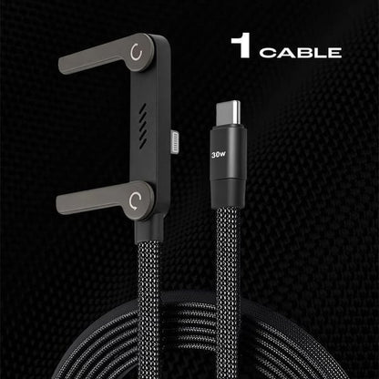 🔥LAST DAY BUY 2 GET 1 FREE⚡️240w super fast charging📱Invisible Holder Charger Cable with Stand