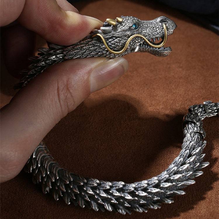 🔥Last day! Limited-time offer: 50% off!🔥Dragon Bracelet - Sterling Silver