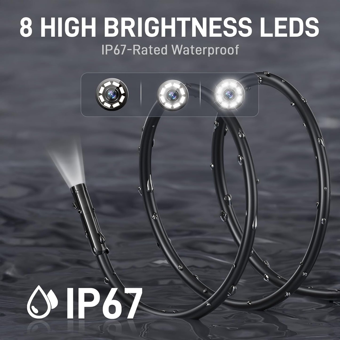 🔎 Plug-and-Play Endoscope Camera - Compatible with Android & iPhone & ipad for Direct Connection