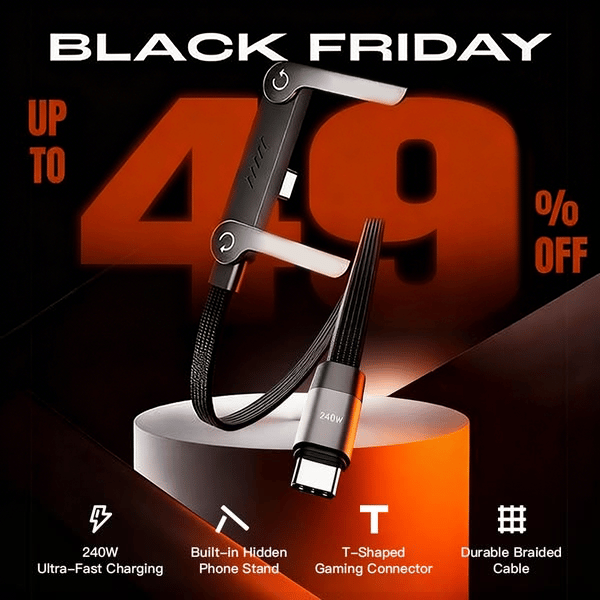 🔥LAST DAY BUY 2 GET 1 FREE⚡️240w super fast charging📱Invisible Holder Charger Cable with Stand