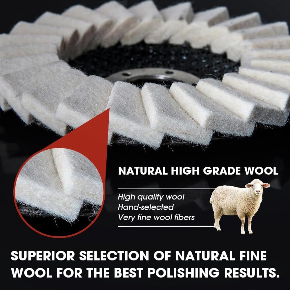 🔥Last Day 48% OFF- Premium Wool Felt Polishing Flap Disc for Angle Grinders