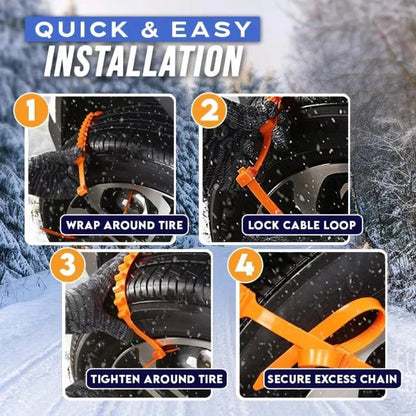 🔥2025 Winter Hot Sale🔥Universal Reusable Anti-skid PE Tire Chains