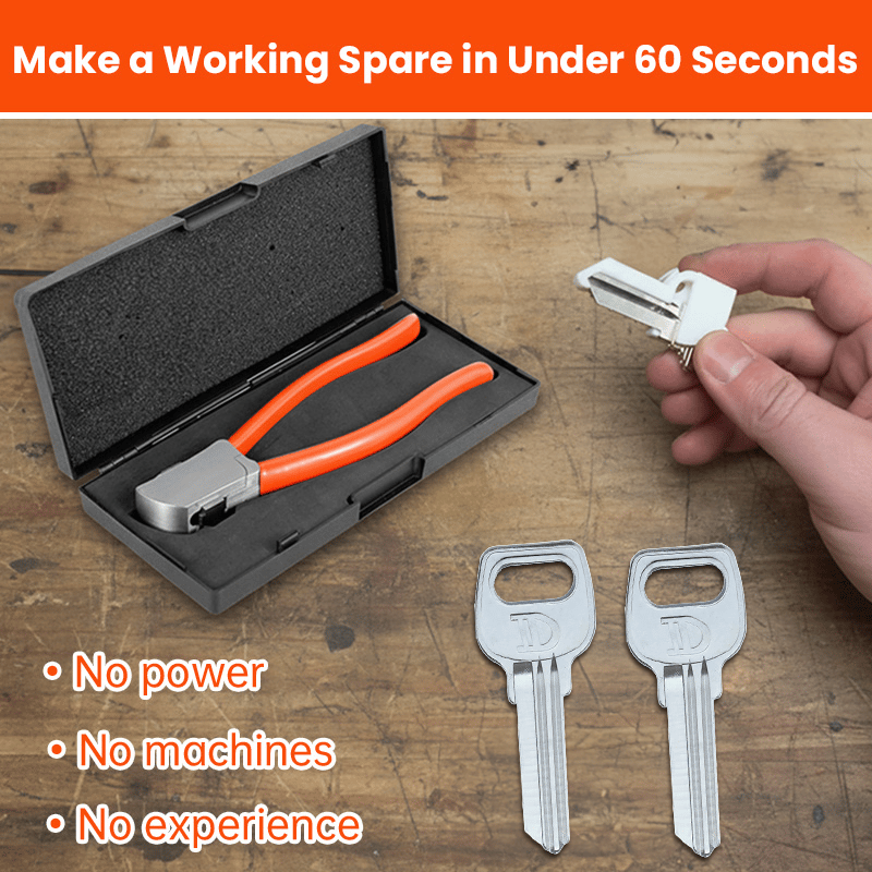 🔐The "Pocket Locksmith" Tool: Cut Spare Keys Anywhere, Anytime. Emergency Key Clipper for Home & Auto.