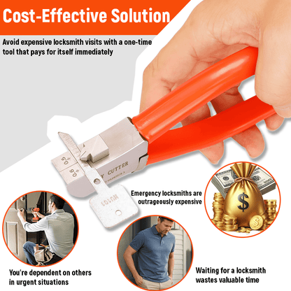 🔐The "Pocket Locksmith" Tool: Cut Spare Keys Anywhere, Anytime. Emergency Key Clipper for Home & Auto.