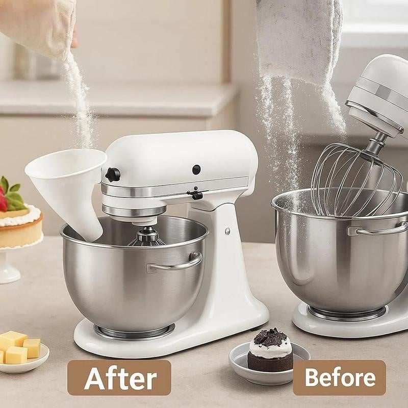🔥LAST DAY 49% OFF - ✨Flour Funnel for Kitchen Aid Stand Mixer