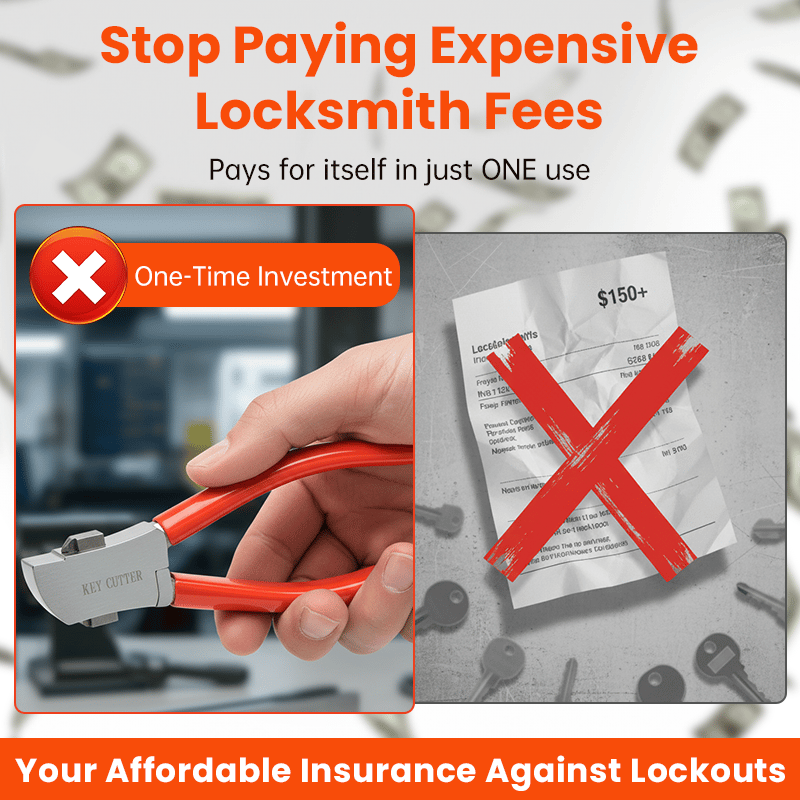 🔐The "Pocket Locksmith" Tool: Cut Spare Keys Anywhere, Anytime. Emergency Key Clipper for Home & Auto.