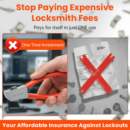 🔐The "Pocket Locksmith" Tool: Cut Spare Keys Anywhere, Anytime. Emergency Key Clipper for Home & Auto.