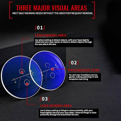 NEW DIAMOND-CUT BIFOCAL PROGRESSIVE & ANTI-BLUE EYEWEAR ULTRALIGHT READING GLASSES